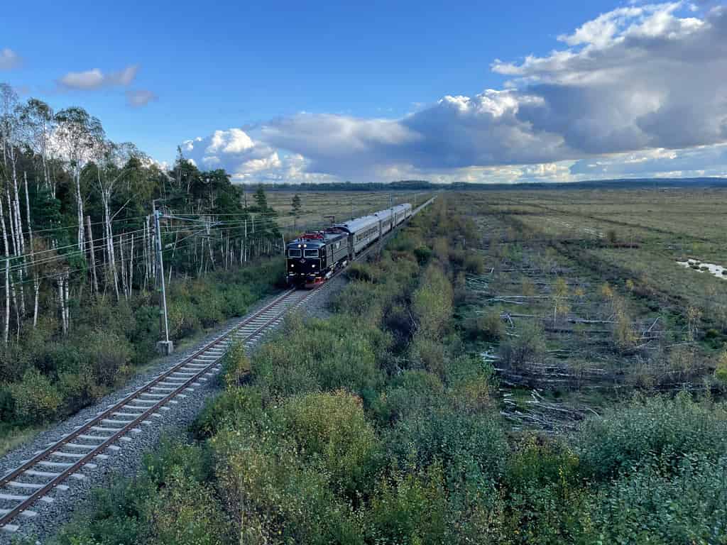 Regionalzug Götebor-Kalmar im Store Mosse Nationalpark